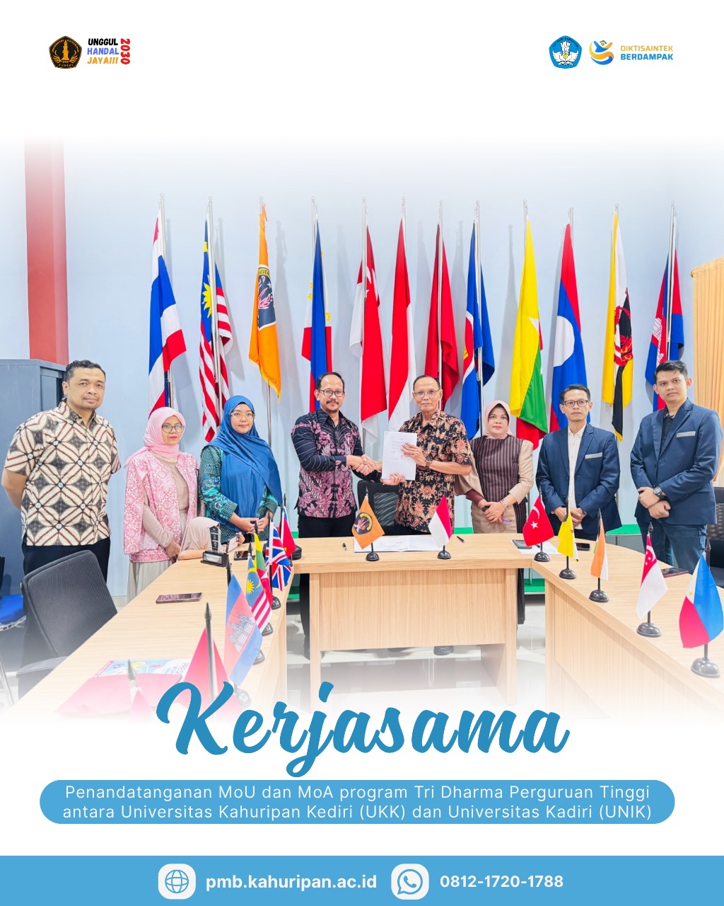Kerjasama Universitas Kahuripan Kediri (UKK) dan Universitas Kadiri (UNIK)